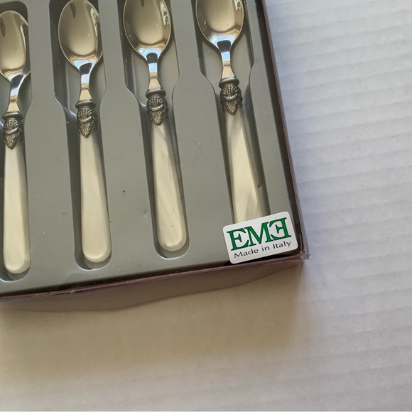 Eme Italy Napoleon Teaspoon / Coffee spoon set of 4 - Picture 12 of 13